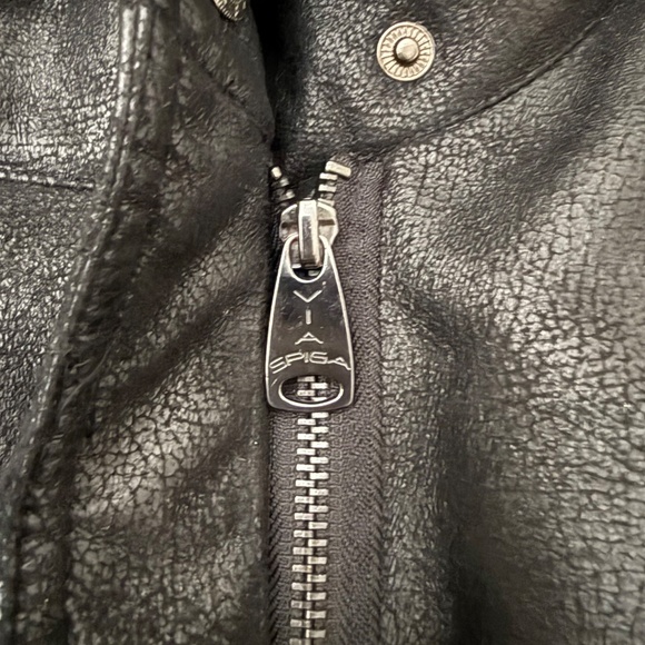 VIA SPIGA Women’s Black Faux Leather and Faux Fur Jacket/Coat Size L - Picture 12 of 14